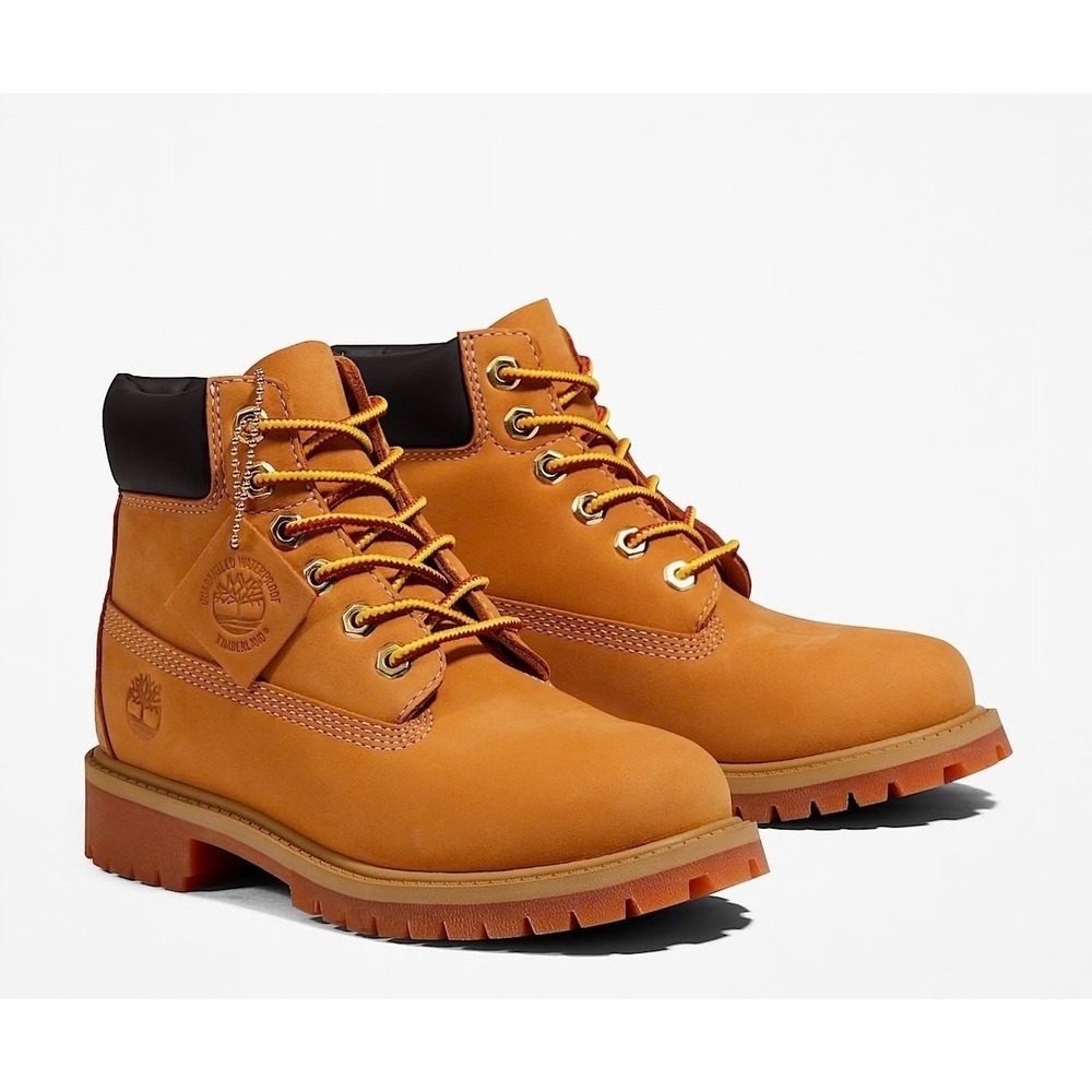 Timberland Premium 6 Inch Waterproof Boot Wheat Nubuck Toddler 5.5 TB012909713